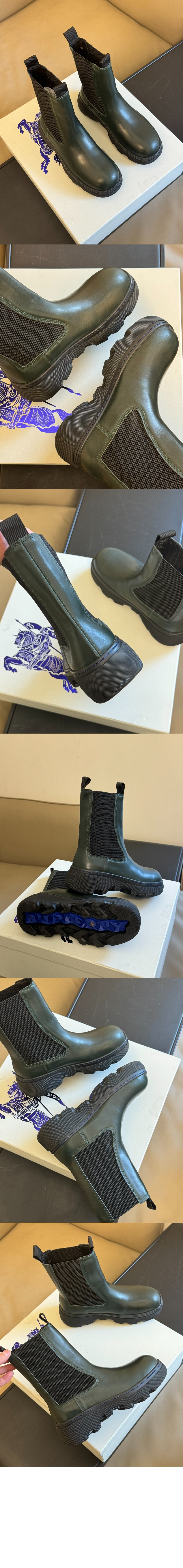 버버리 가죽 크리퍼 첼시 부츠 80753801