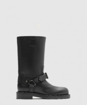 버버리 레더 새들 로우 부츠 80773921