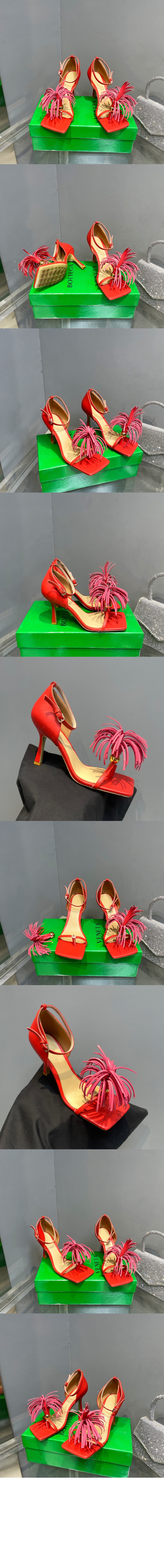 보테가베네타 스트레치 스트랩 샌들 716241