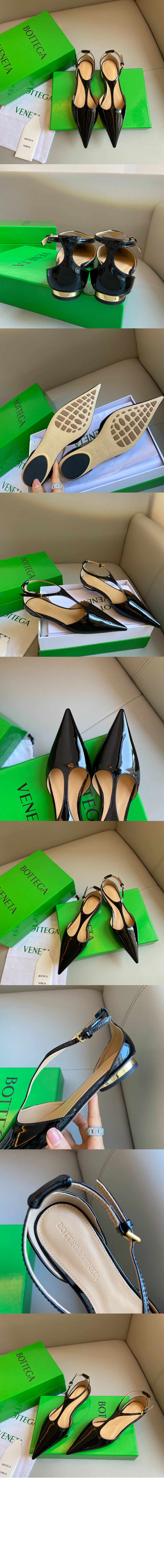 보테가베네타 플랫 발레리나 뮬 740412