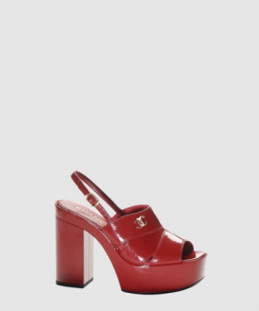 샤넬 페이던트 가죽 샌들 G45016