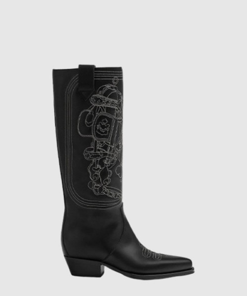 에르메스 포크 35 앵클부츠