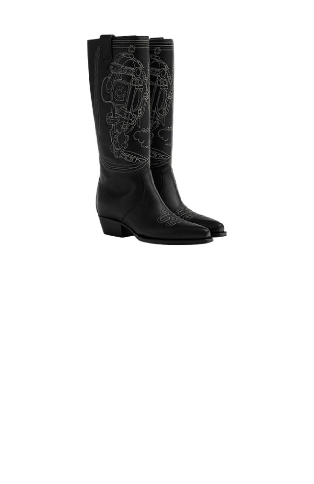 에르메스 포크 35 앵클부츠