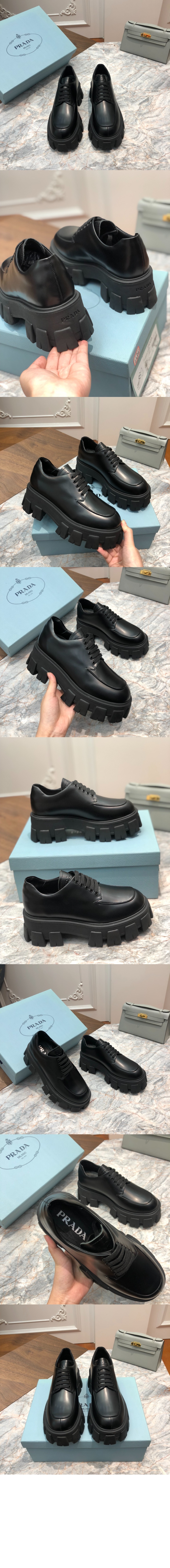 프라다 모놀리스 브러시드 로퍼 1E708L