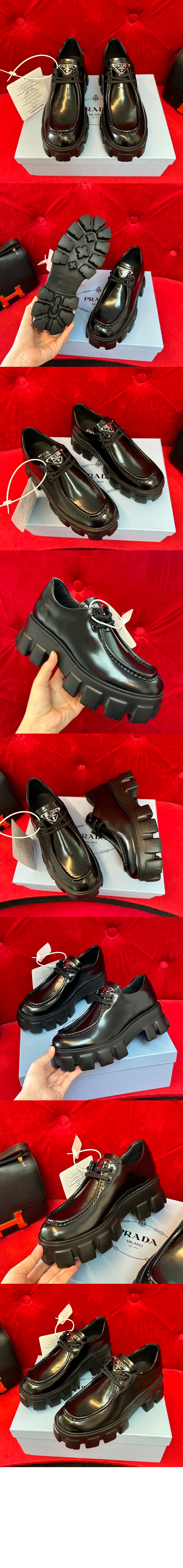 프라다 모놀리스 페이던트 로퍼 1E254N