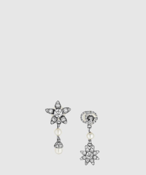 구찌 크리스탈 더블 G 귀걸이 581824