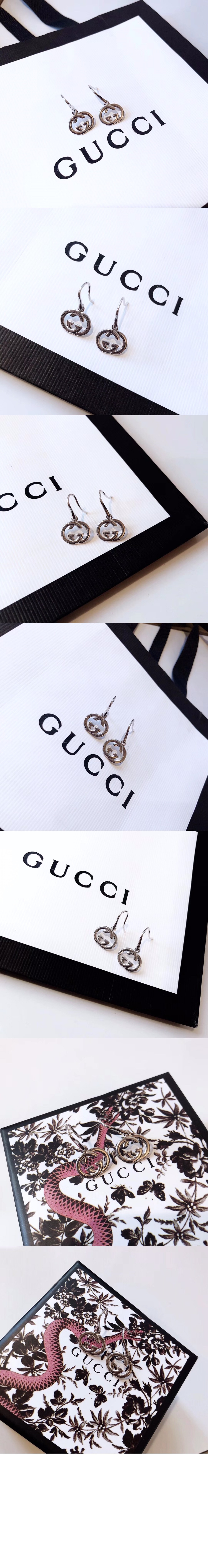 구찌 피어스 인터로킹 G 실버 귀걸이 223321