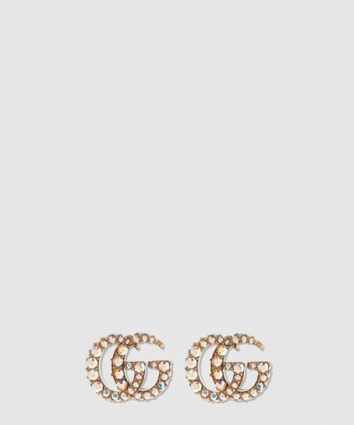 구찌 크리스탈 더블 G 귀걸이 753886
