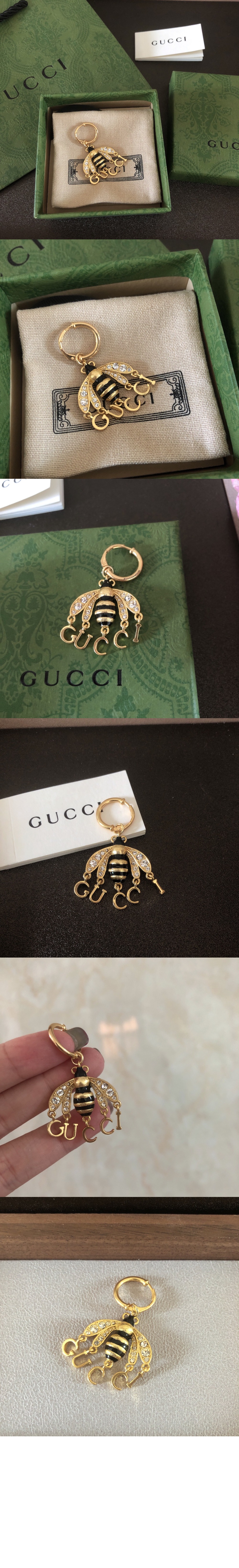 구찌 스크립트 비 싱글 귀걸이 679020