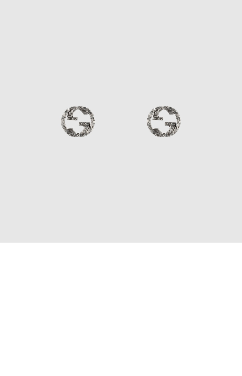 구찌 실버 인터로킹 G 귀걸이 457109