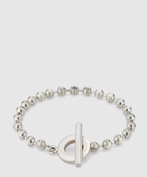 구찌 실버 볼 체인 팔찌 602707