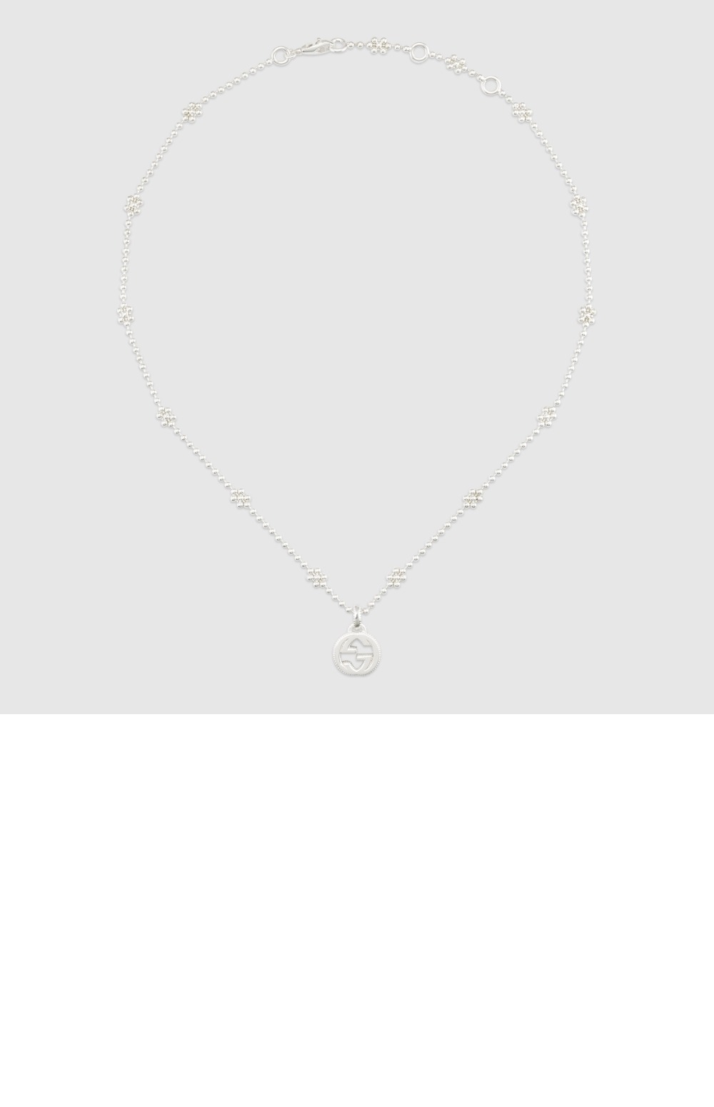 구찌 인터로킹 G 실버 목걸이 479221