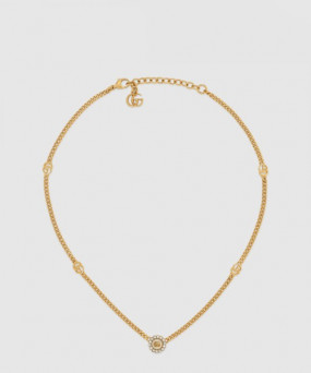 구찌 gg 마몬트 더블 플라워 목걸이 702568