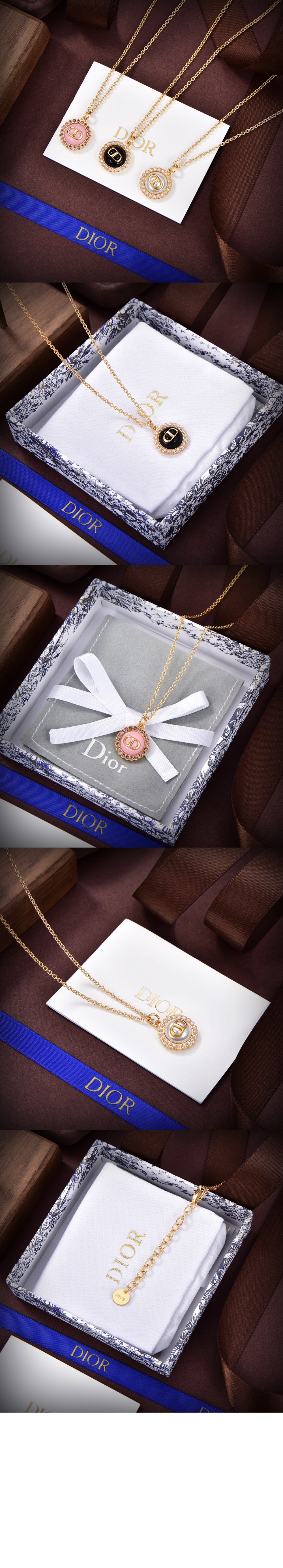 디올 Petit CD Baroque 목걸이 N2636