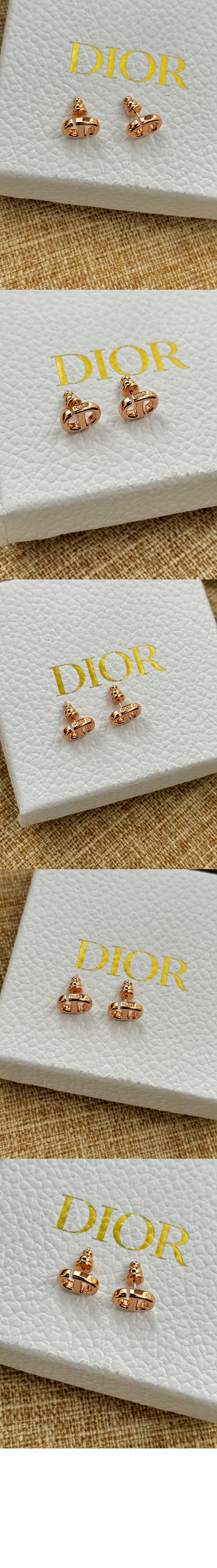 디올 CD Navy 스터드 귀걸이 E1594