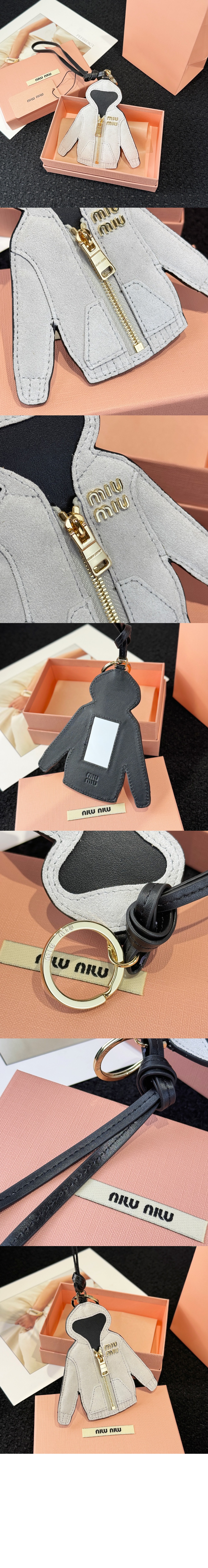 미우미우 트릭 가죽 키링 5TL530
