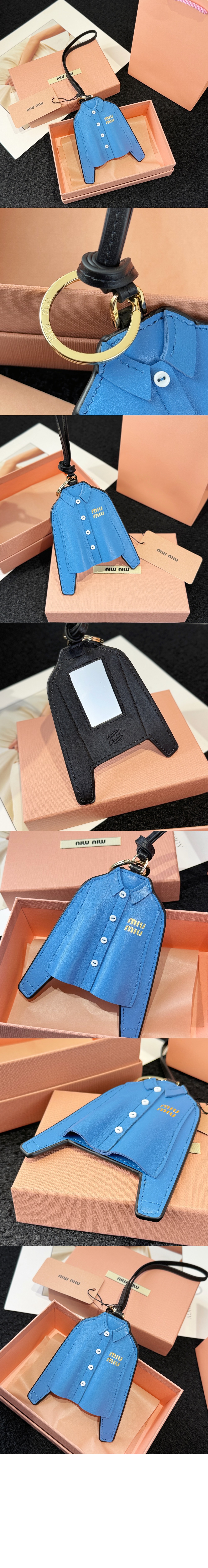 미우미우 가죽 키체인 트릭 5TL529