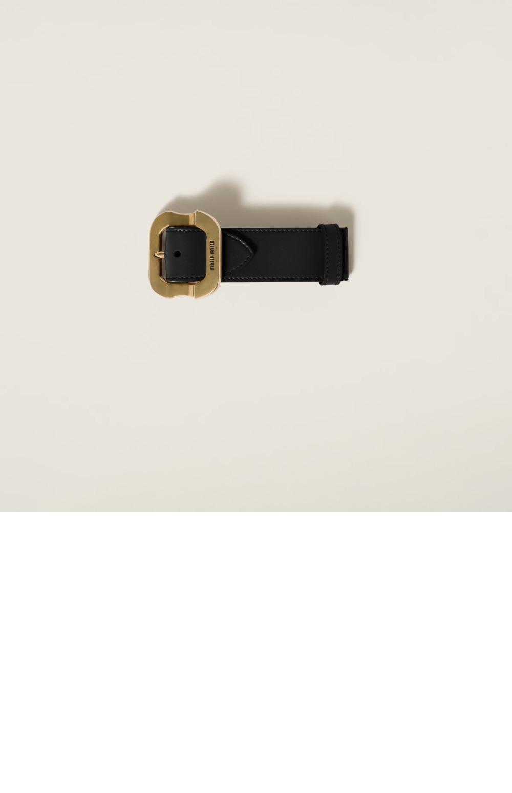 미우미우 버클 장식 가죽 팔찌 5IB654