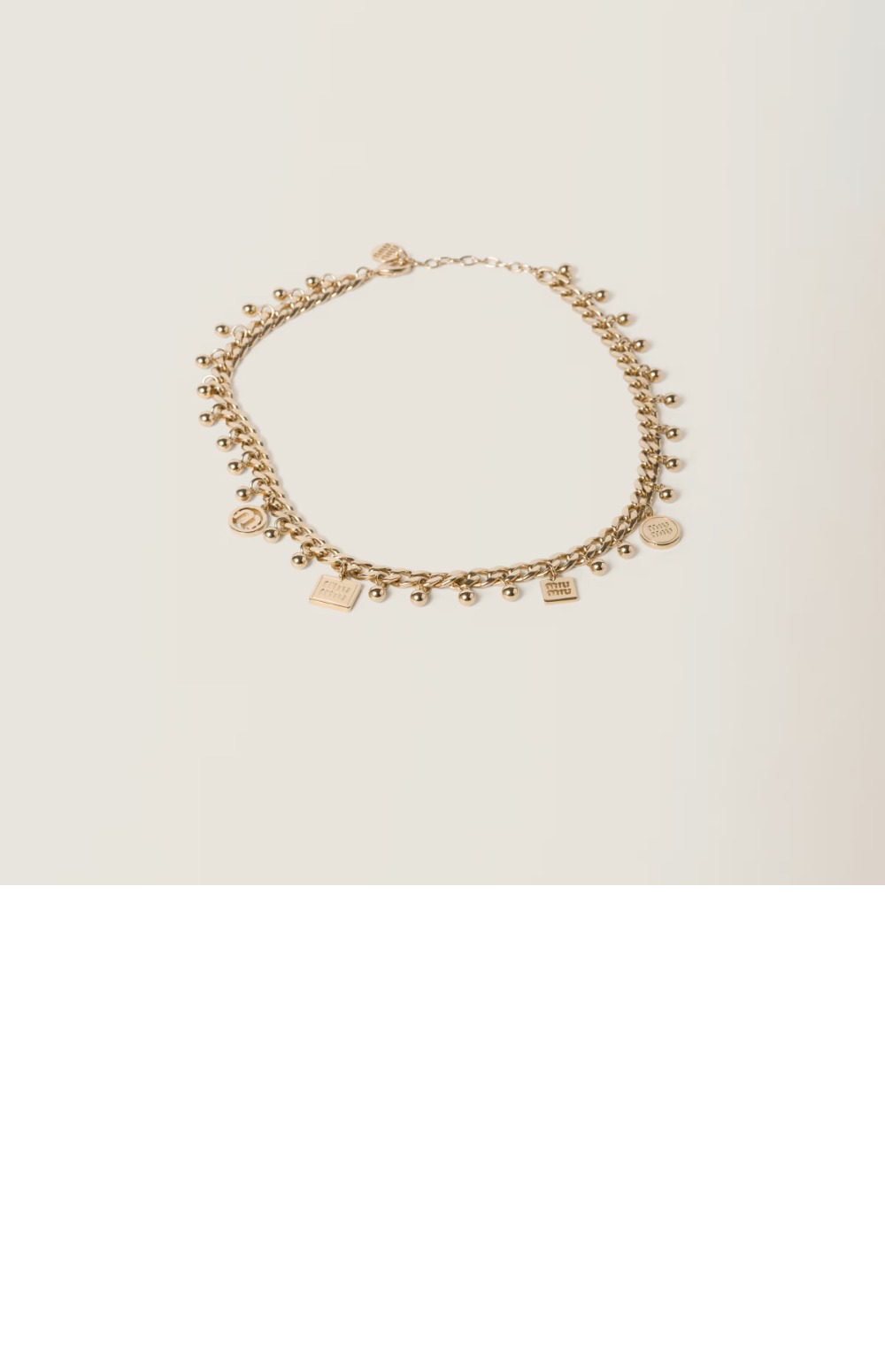 미우미우 메탈 및 인조 진주 목걸이 5IC120