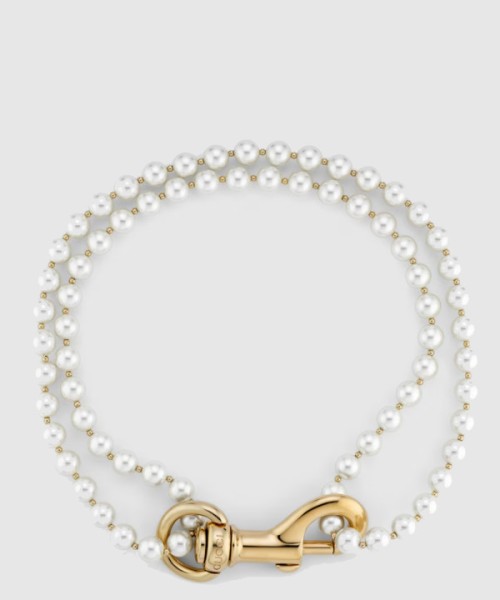 발렌시아가 후크 유리 진주 목걸이 817048