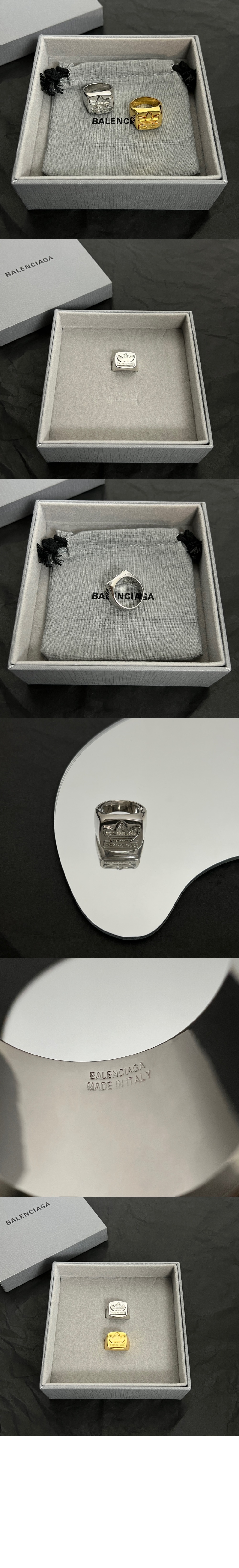 발렌시아가 아디다스 트레포일 시그넷 반지 722075