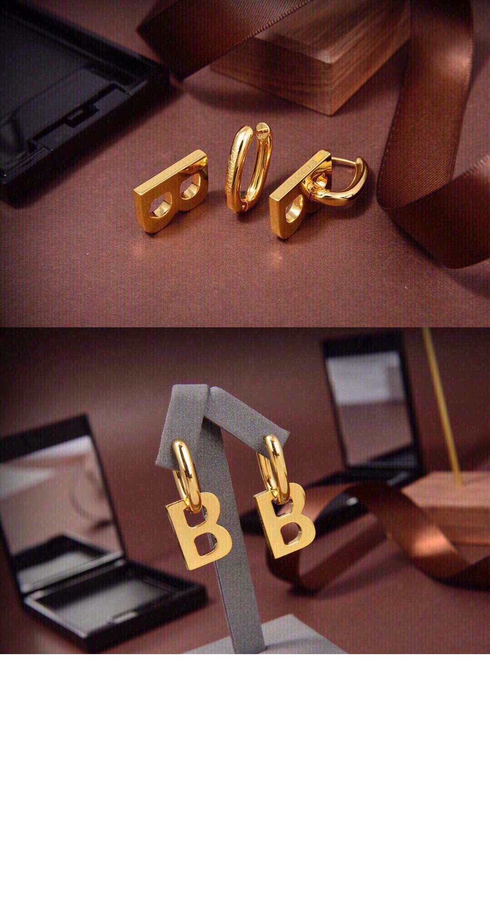 발렌시아가 B 체인 XS 귀걸이 655286