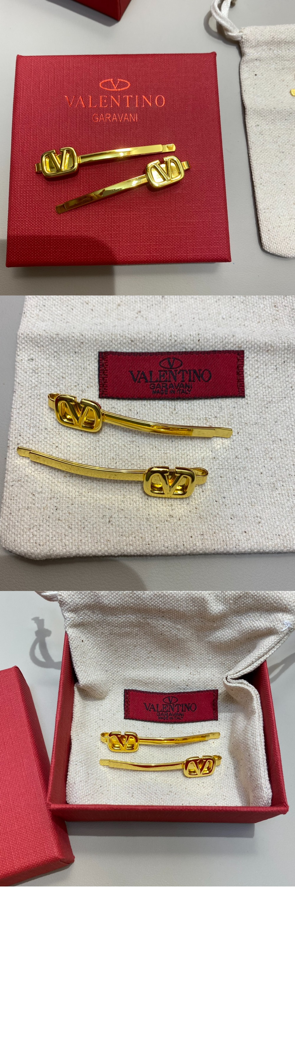 발렌티노 금속 헤어 클립