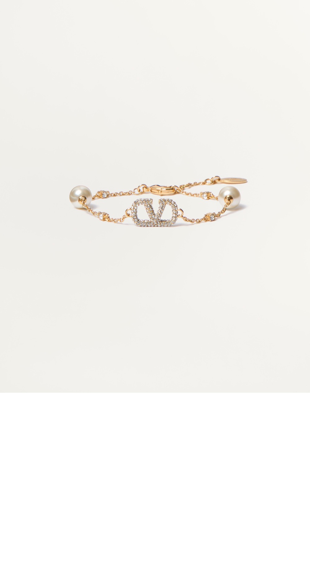 발렌티노 진주 장식 브레이슬릿