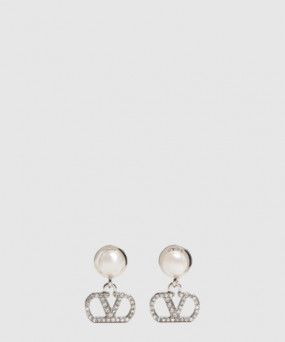발렌티노 크리스털 장식 VLOGO SIGNATURE 이어링 6W2J0X