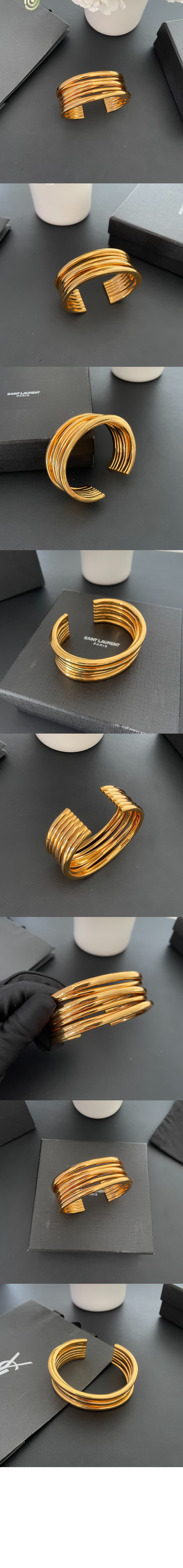 생로랑 메탈 소재의 멀티 와이어 커프 774581