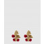 생로랑 에나멜 메탈 체리 이어링 820636