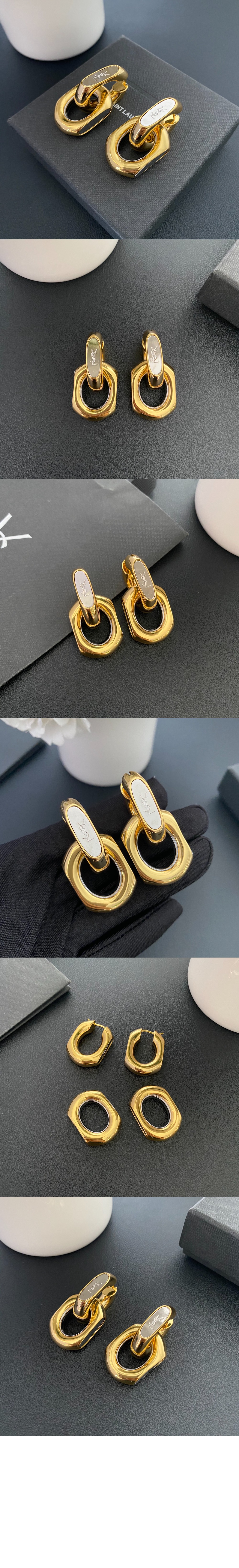 생로랑 메탈 소재의 CASSANDRE 듀오 링크 778541