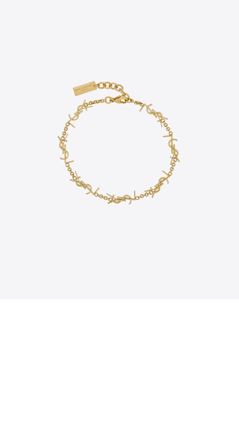 생로랑 메탈 소재의 CASSANDRE 멀티 참 브레이슬릿 757664