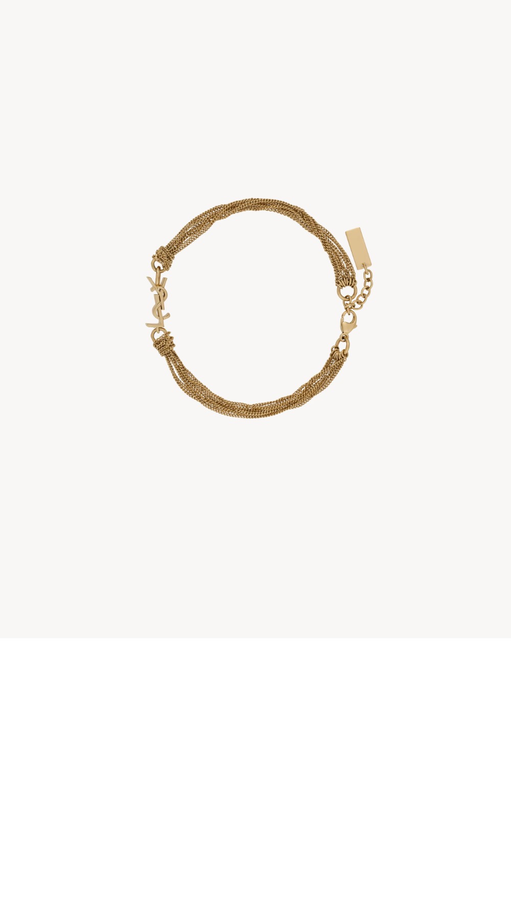 생로랑 메탈 소재의 CASSANDRE 태슬 브레이슬릿 804330