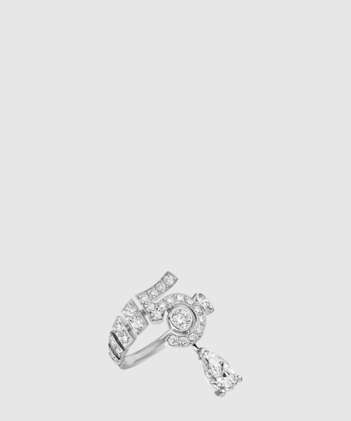 샤넬 N°5 DROP WHITE 골드 링 J64256