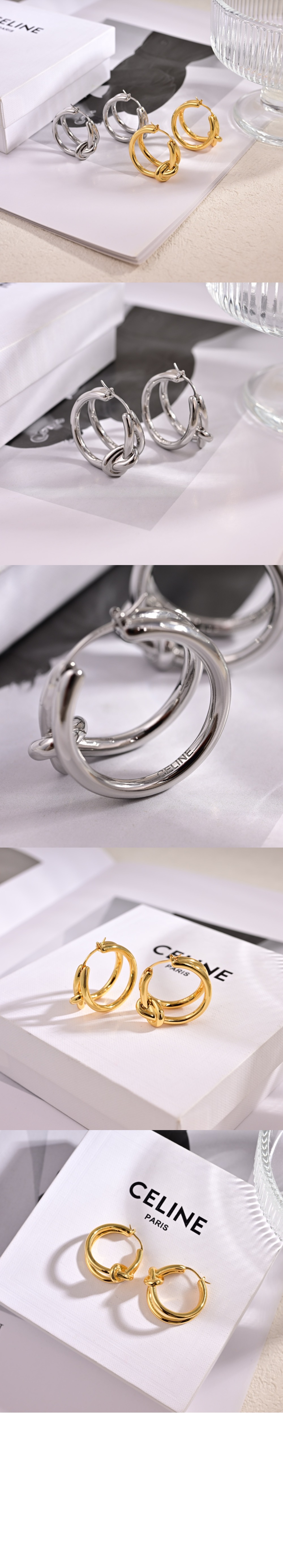 셀린느 노트 더블 후프 귀걸이 461FX6
