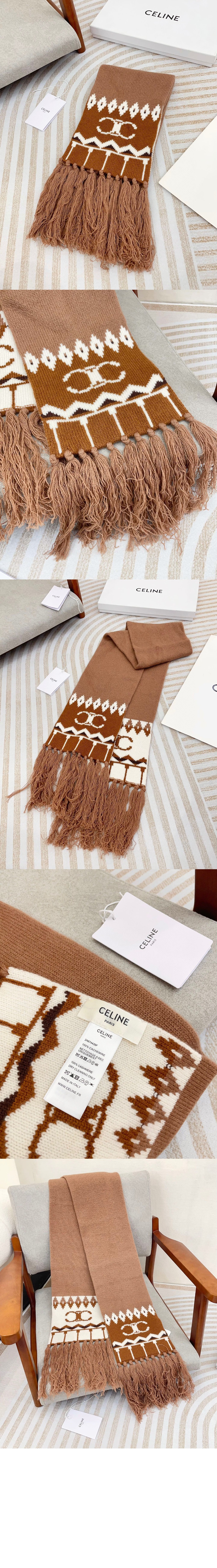 셀린느 트리옹프 페어 아일 울 스카프 2ADP88