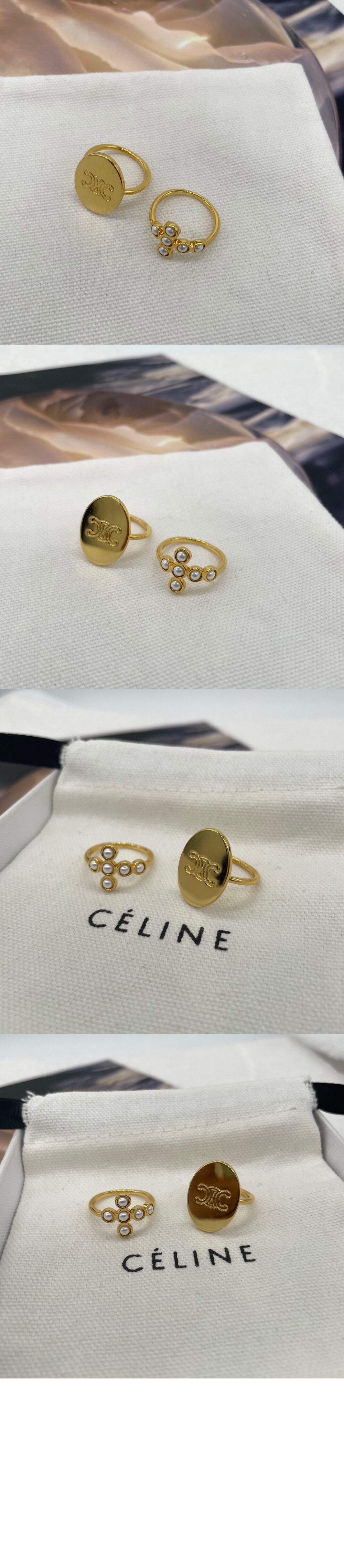 셀린느 트리옹프 포크 반지 460QO6