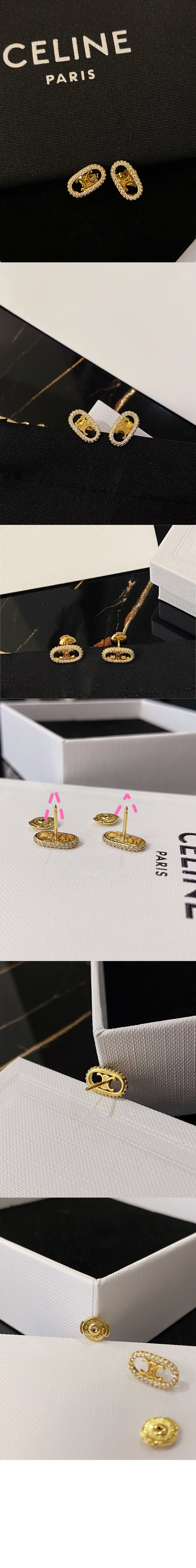 셀린느 마이용 트리옹프 다이아몬드 스터드 46Y156