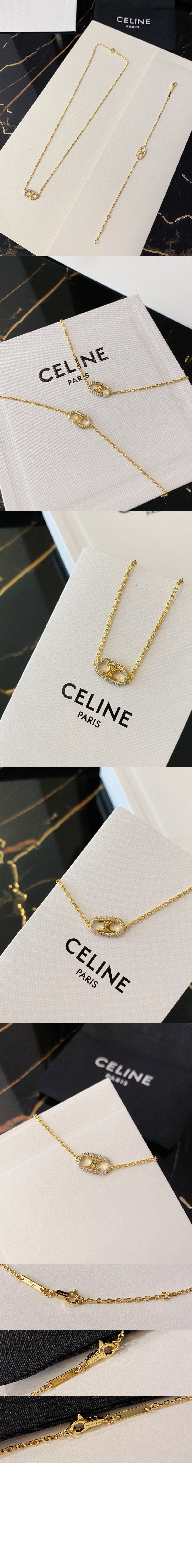 셀린느 마이용 트리옹프 다이아몬드 목걸이 46X766