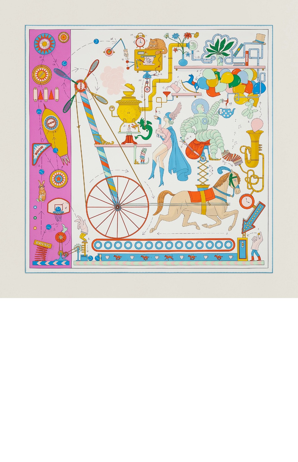 에르메스 Afternoon Tea for Two 스카프 90