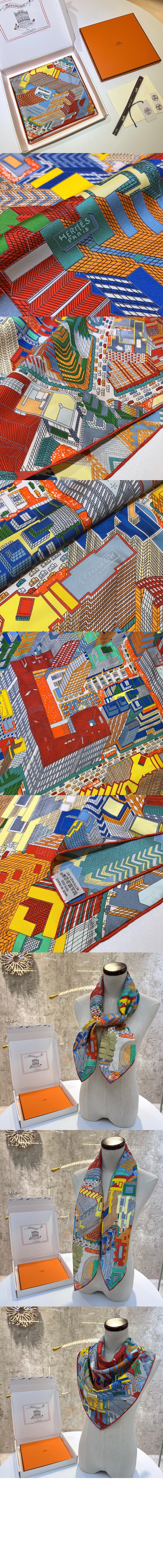 에르메스 Pantin City 스카프 90