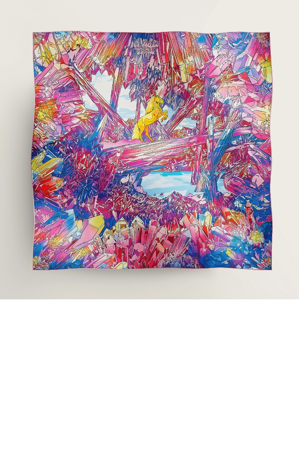 에르메스 La Vallee de Cristal 스카프 90