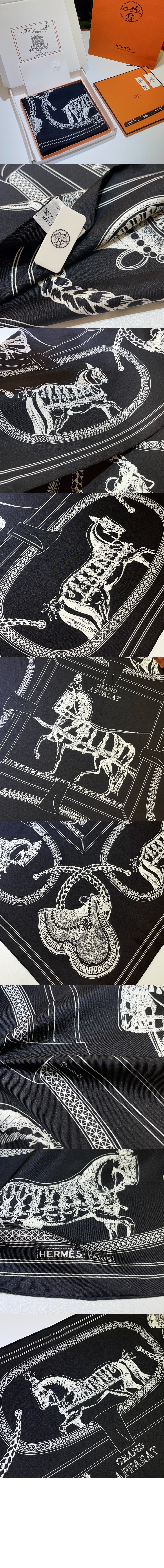 에르메스 Grand Apparat 포에버 스카프 90