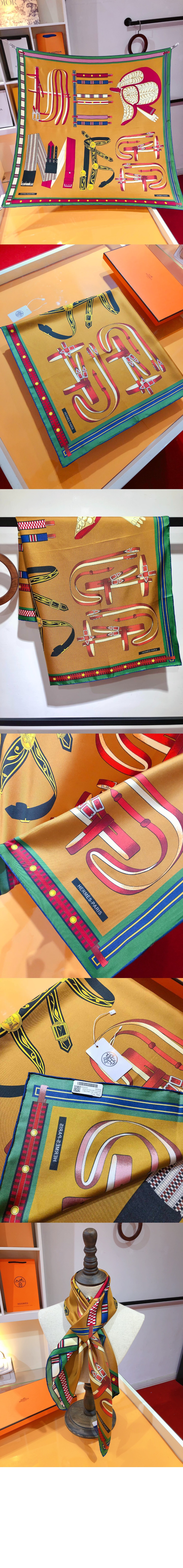 에르메스 Planifleurs 스카프 90