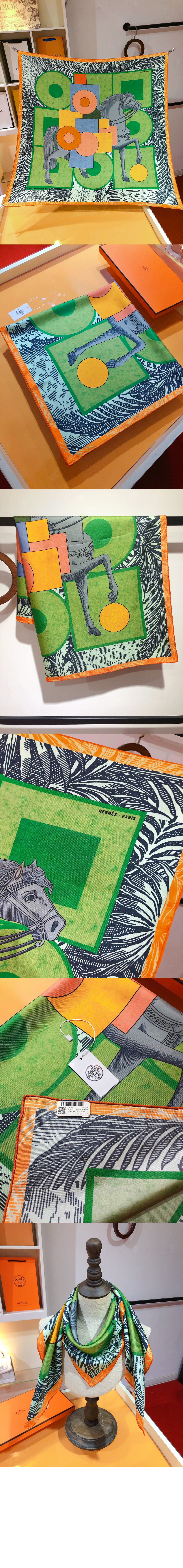 에르메스 Cavalier en Formes 스카프 90