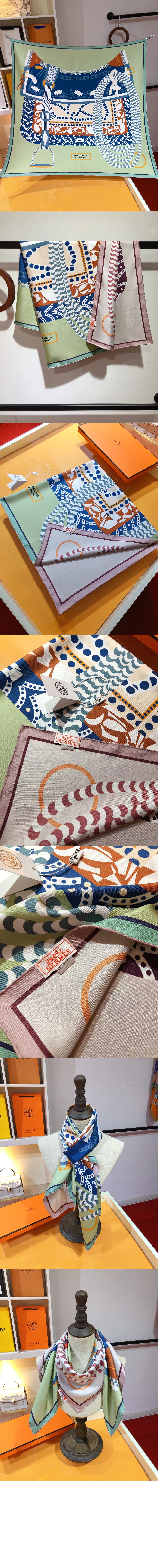 에르메스 Silla de Gaucho 스카프 90