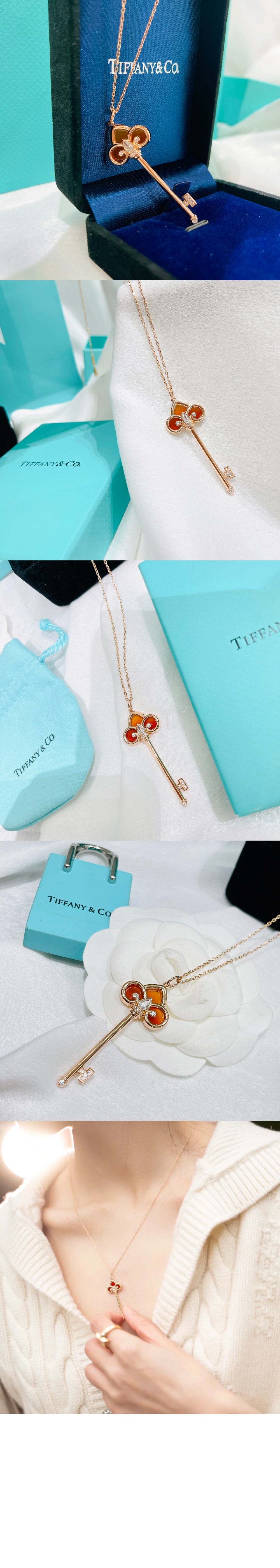 티파니앤코 크라운 키 목걸이
