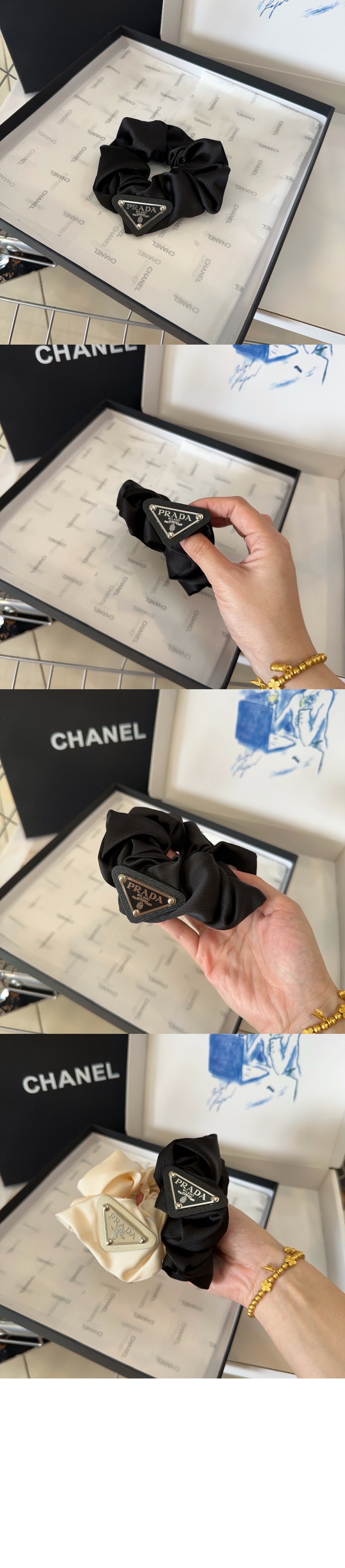 프라다 리나일론 스크런치 1IF015