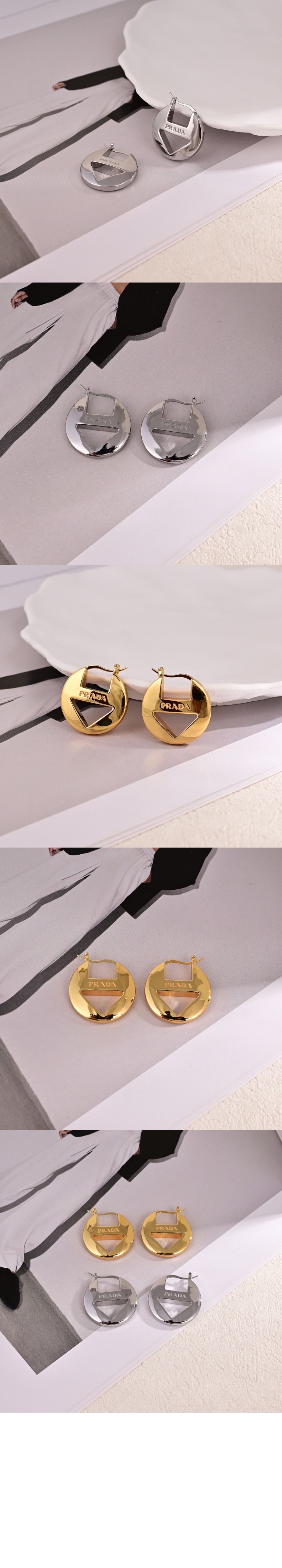 프라다 메탈 귀걸이 1IO137